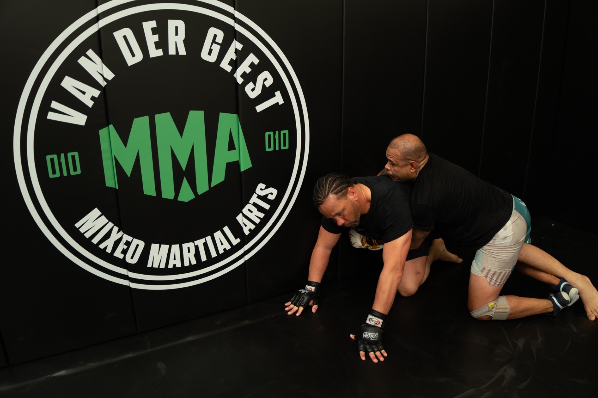MMA wrestling en kooiwerk